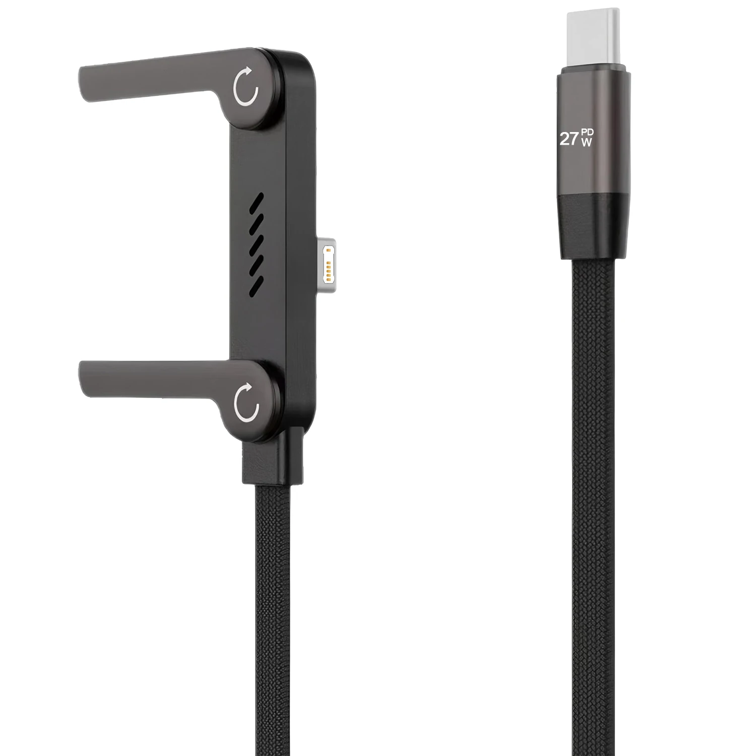 PD Phone Charger 2 in 1 Invisibles Holder Charger Cable 240w Fast Charging Cord with Built-in Phone Stand PD To Type-C Cable - Image 5