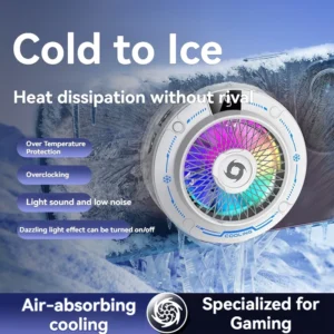 Magnetic Phones Cooler Back-Clip 2 in 1 Game Cooler Semiconductor Fast Phone Cooling Fan for IOS Android Phone