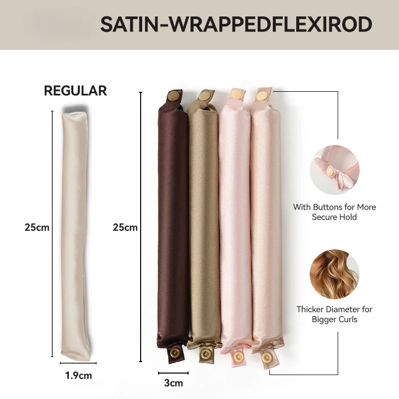 Heatless Hair Curlers Satin Curling Rod Headband No Heat Silk Curls Lazy Hair Rollers Soft Hair Curler to Sleep In Styling Tools - Image 4