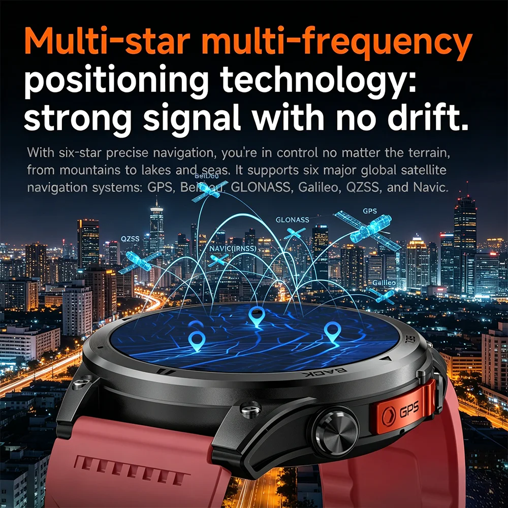 Newly Upgrade Map Sports SmartWatch GPS 10ATM Swim Compass 1.46" AMOLED Heart Rate Bluetooth Call Outdoor Clock For IOS Android - Image 4