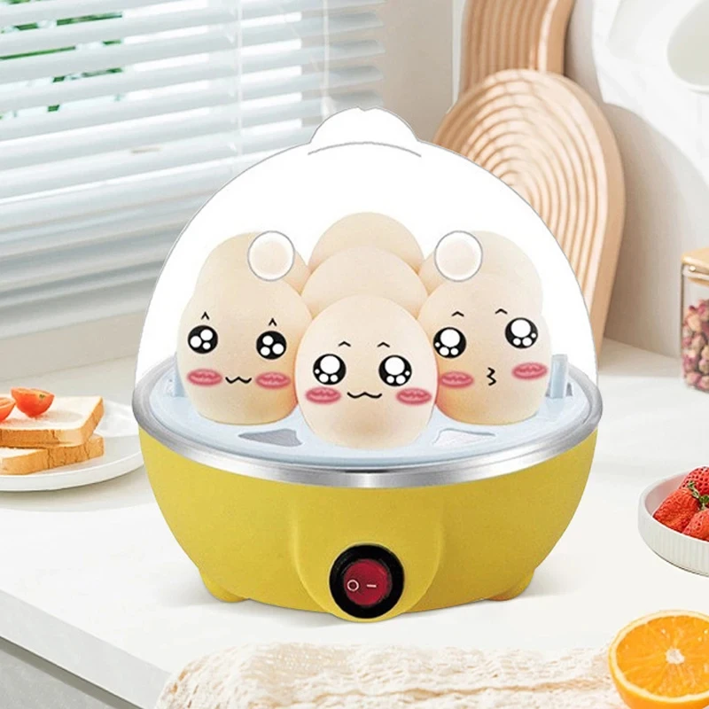7-Egg Capacity Automatic Egg Cooker Multi-Functional Steamed Egg Boiled Custard Maker Home Breakfast Kitchen Appliance - Image 5