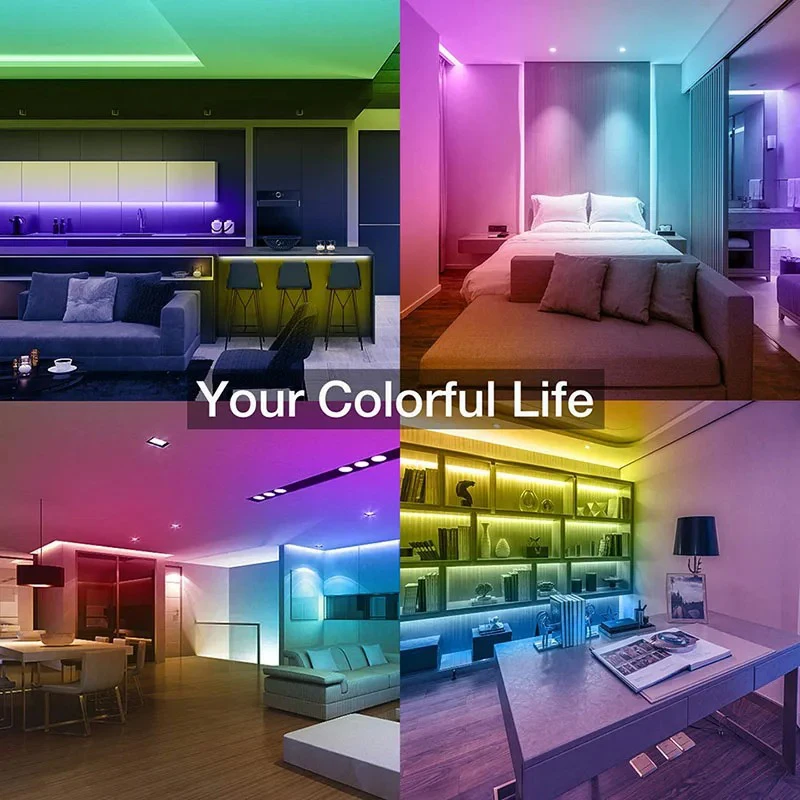 RGB LED Lights with Battery USB 5V LED Strip Lights IR Remote Control Flexible Ribbon Tape for Home Room TV Backlight Decor - Image 6