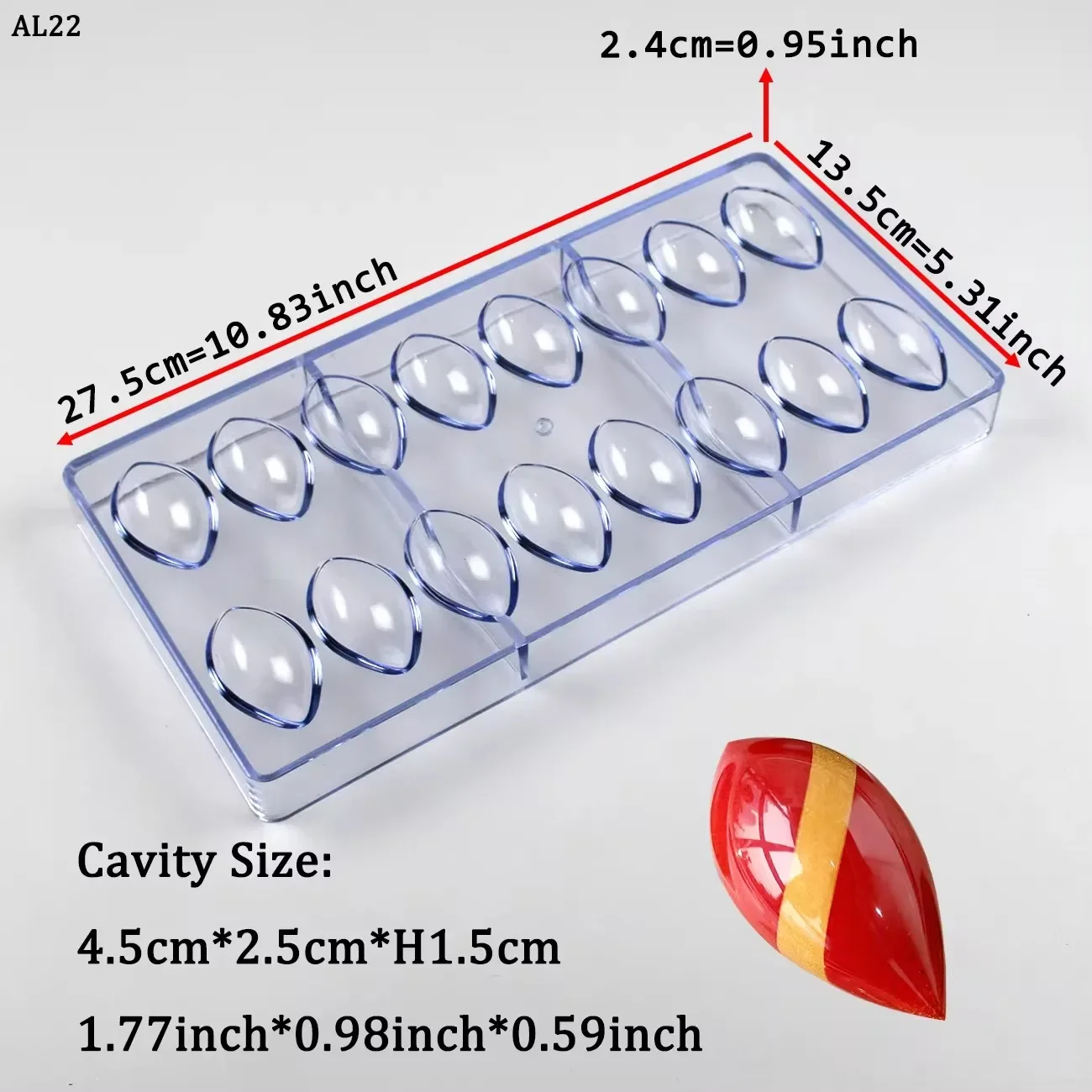 Polycarbonate Teardrop Chocolate Mold, Beginner Friendly Candy Bonbons Baking Mould - Image 3