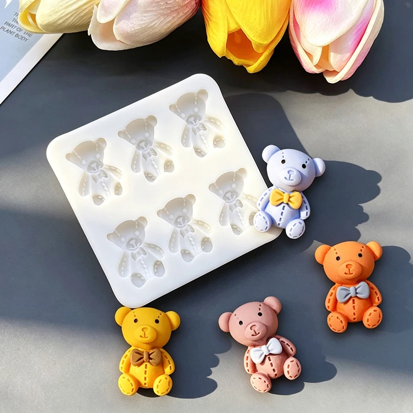 Bear Silicone Cake Baking Mold Sugarcraft Chocolate Cupcake Resin Tools Fondant Decorating Tools