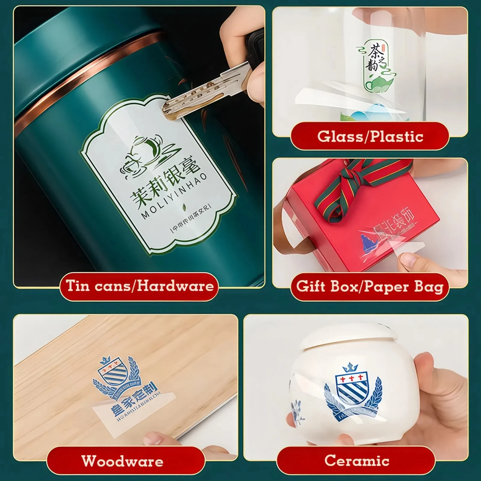 50pcs Custom Stickers 3D Personalized Sticker Logo Transfer Stickers Wedding Labels Customized UV DTF Perfume Bottle Waterproof - Image 6