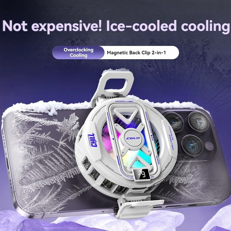NEW Semiconductor Magnetic Cooler With Temperature Display Radiator Fast Heat Dissipation for Phones Gaming Tablet Cooling Pad - Image 3