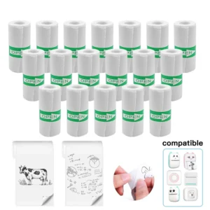 5/10/20 Rolls Mini Self-Adhesive Printer Sticker Paper for Photo Checklist Notes Refill Pocket Photo Printing Label 57*25MM