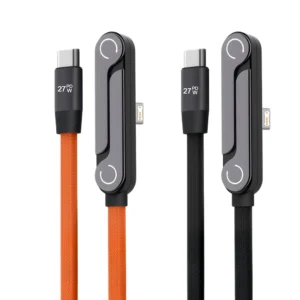 PD Phone Charger 2 in 1 Invisibles Holder Charger Cable 240w Fast Charging Cord with Built-in Phone Stand PD To Type-C Cable