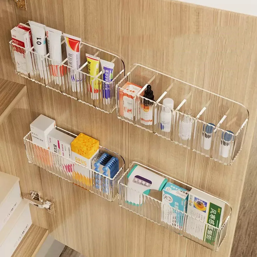 Wall Mounted Storage Box Multi-Functional Organizer for Daily Use Ideal for Storing Cosmetics Drugs Lipstick - Tightly Packaged - Image 4