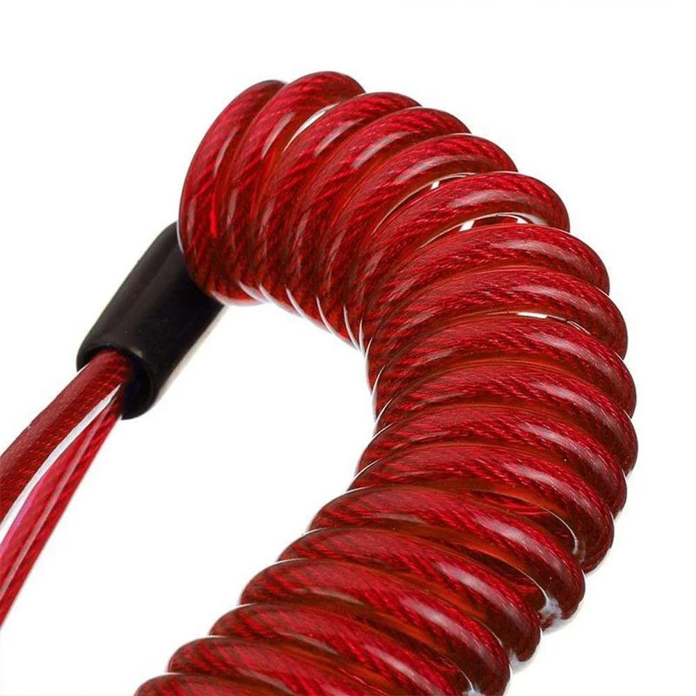 Bike Spring Cable Lock Anti-Theft Rope Alarm Disc Lock Bicycle Security Reminder Motorcycle Theft Protection 120-150cm - Image 4