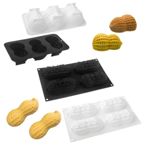 1 or 3 or 4-Cell Peanuts Design Food Grade Silicone Bakeware French Mousse Cake Mould Silicone Chocolate Mold Dessert Tools