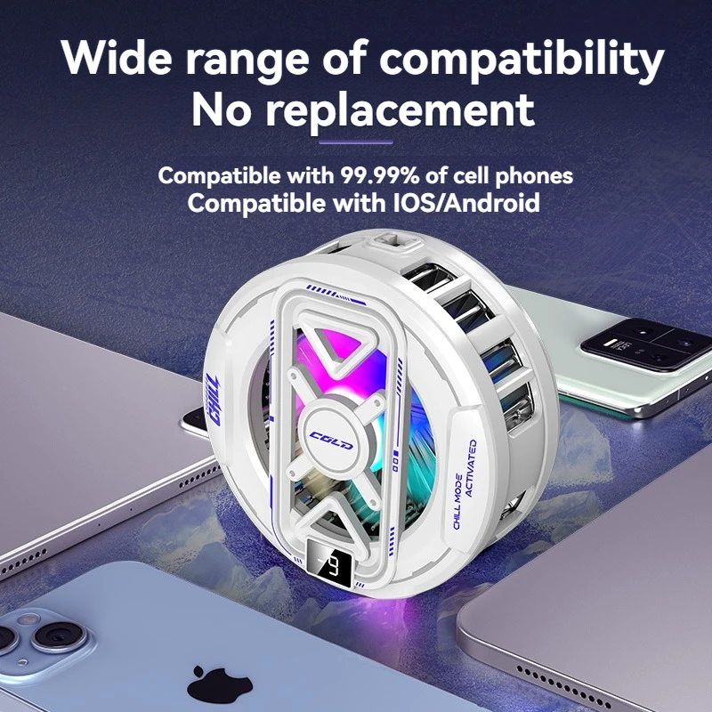 NEW Semiconductor Magnetic Cooler With Temperature Display Radiator Fast Heat Dissipation for Phones Gaming Tablet Cooling Pad - Image 2