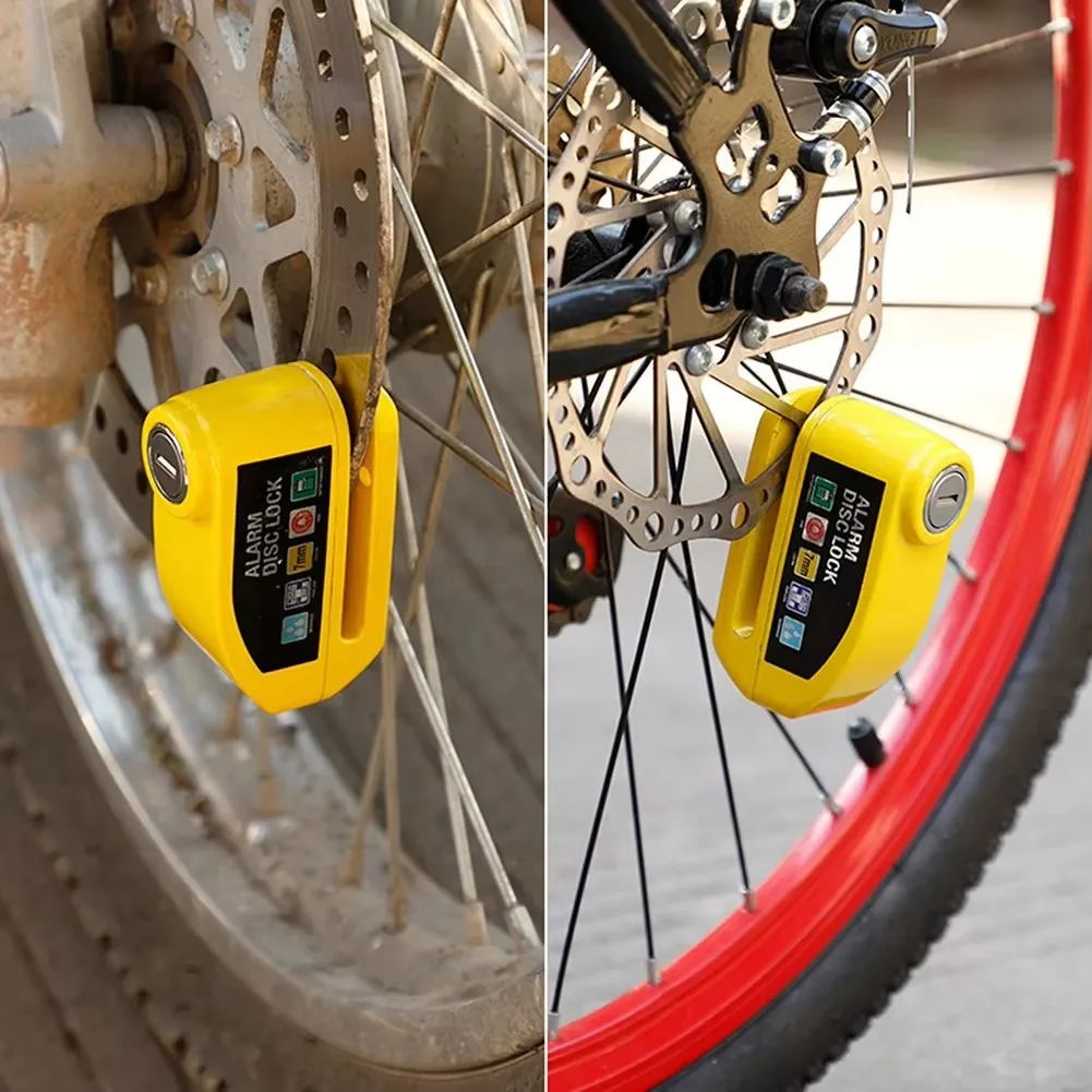 Motorcycle Alarm Lock Bike Disc Lock Warning 130DB Security Alloy Anti Theft Waterproof Brake Rotor Padlock Disc Brake Lock - Image 4