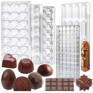 3D Polycarbonate Chocolate Molds Sphere Diamond Chocolate Bombs Bonbons Candy Bar Professional Confectionery Baking Pastry Tools