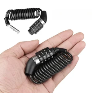 Helmet Lock Chain 4 Digit Password Combination Portable Bike Motorcycle Bicycle Anti-theft Cable Lock Stitch Motor Part