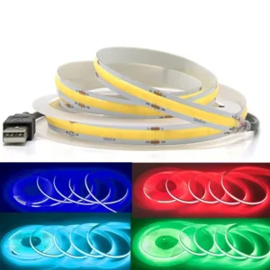 USB COB Lamp Strip DC5V 320LEDs/M White/Red/Pink/Ice Blue/Yellow Cabinet Light Lamp TV Backlight Flexible Ribbon Rope LED Strip