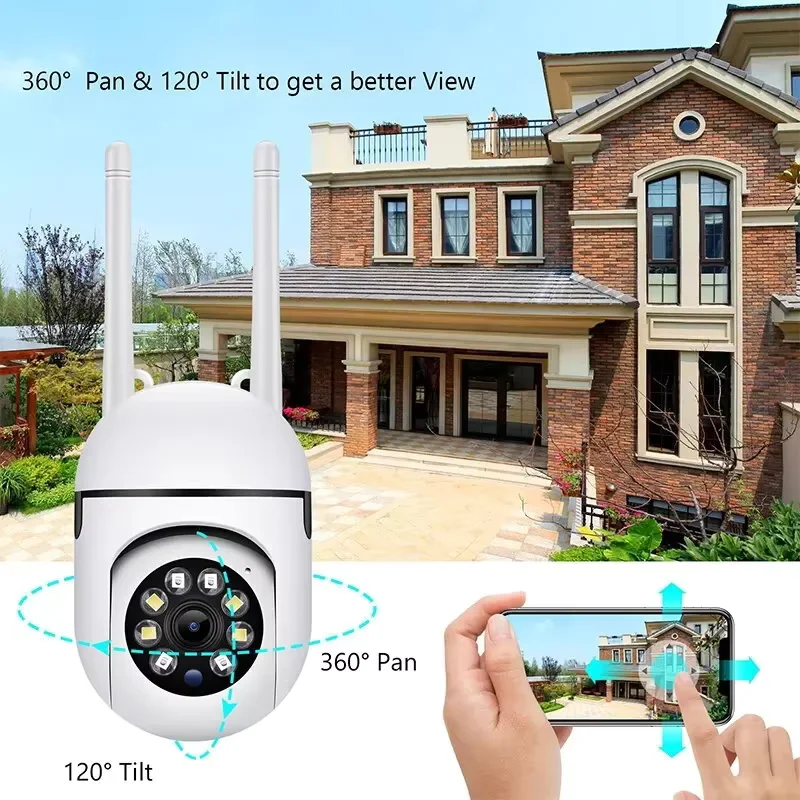 8MP WiFi Security Camera 2.4G Home Surveillance with PTZ IR Night Vision Motion Detection Child Monitoring 2 Antennas - Image 4